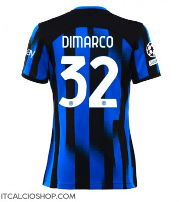 Inter Milan Federico Dimarco #32 Prima Maglia Femmina 2023-24 Manica Corta